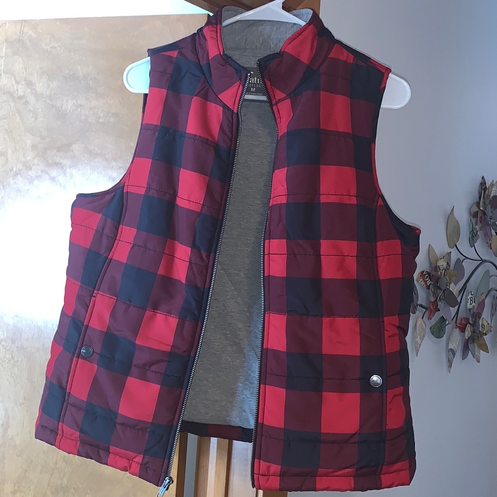 Buffalo plaid vest